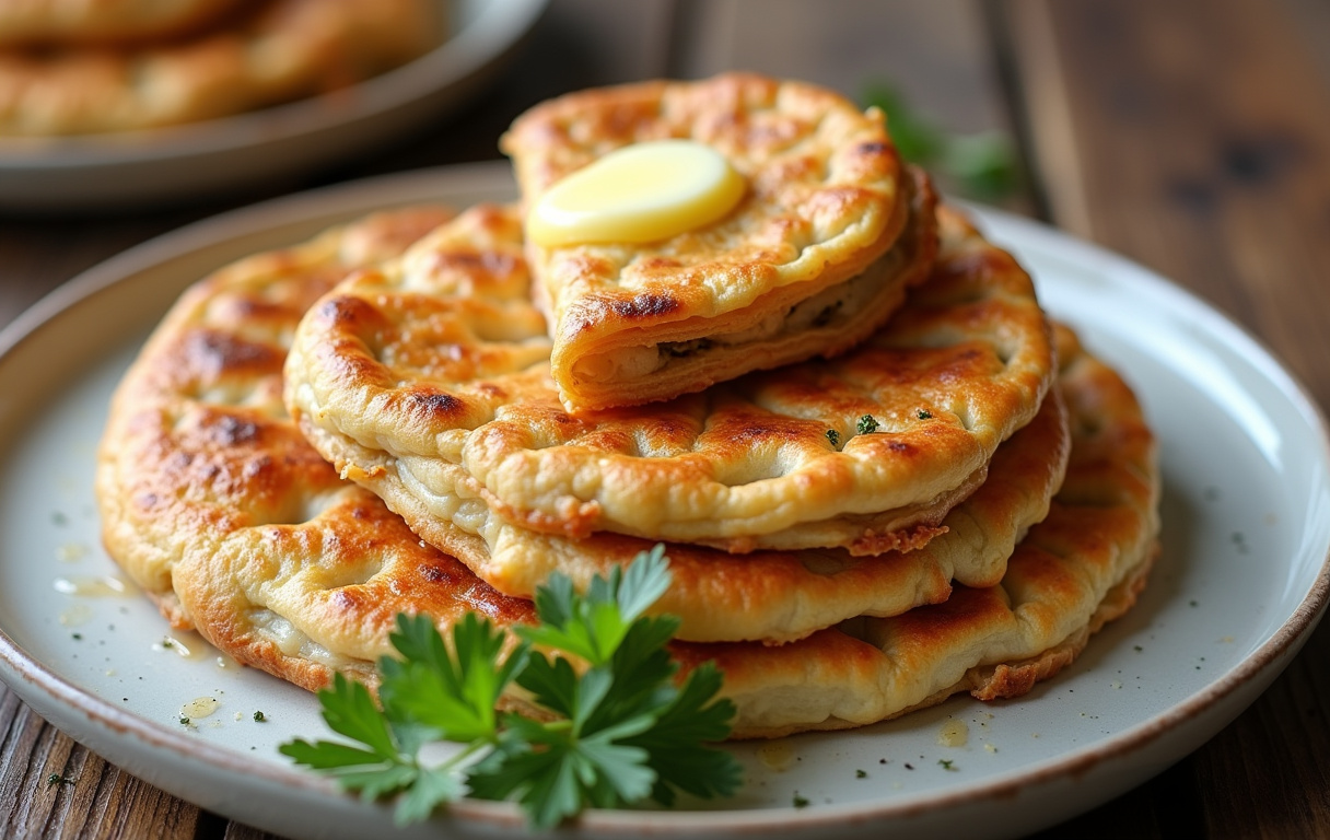 Кутабы с сыром и зеленью